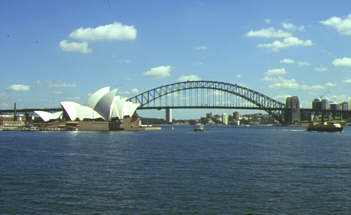 114-Wahrzeichen von Sydney - Opera House + Harbour Bridge