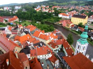 Blick auf die Altstadt von Böhmisch Krumau